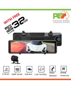 1080P Dash Camera 10.8" Rear View Camera Car DVR Cam Reversing Mirror Recorder