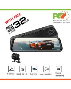 1080P Dash Camera 9.66" Rear View Camera Car DVR Cam Reversing Mirror Recorder
