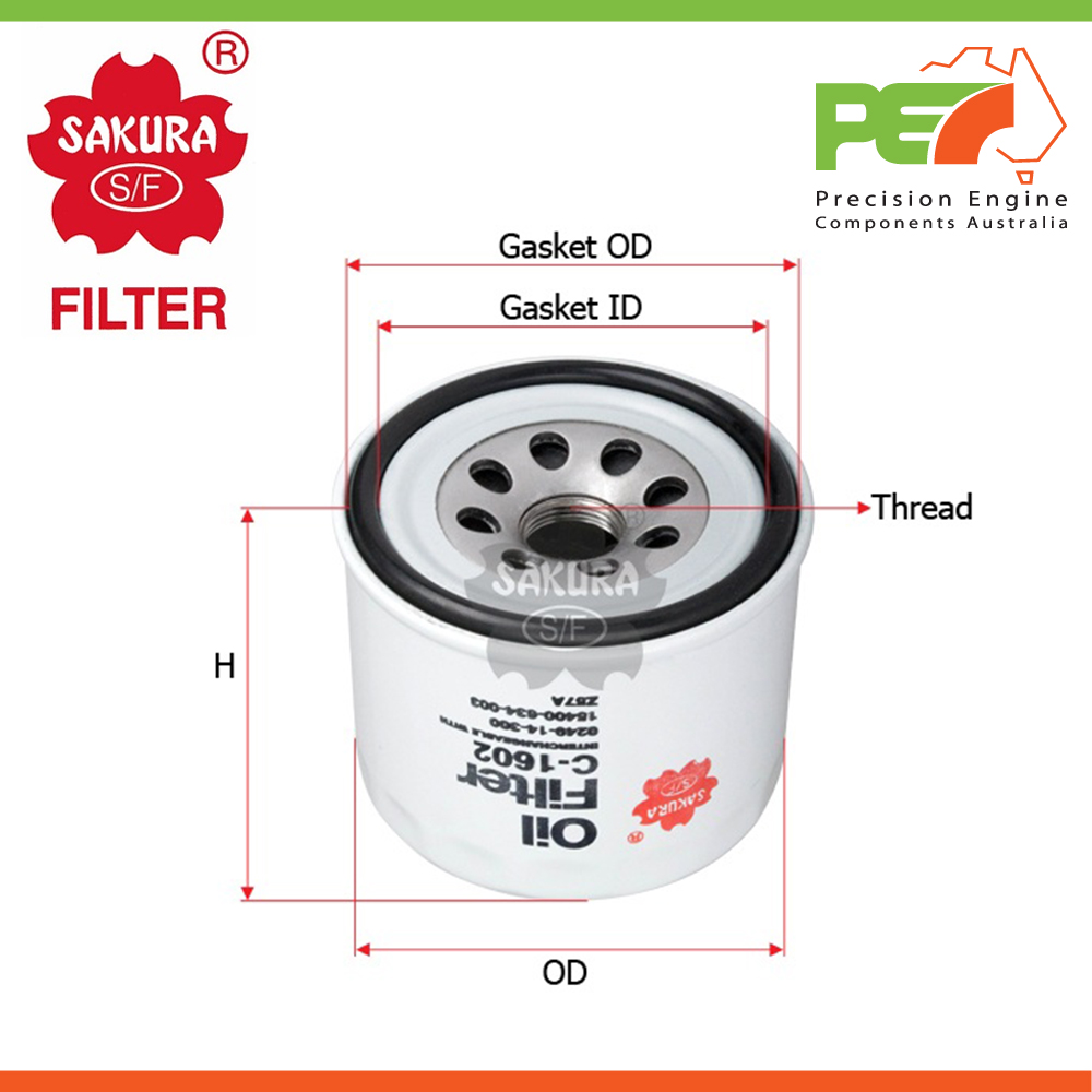 New * SAKURA * Oil Filter For HONDA CIVIC WB 1.5L 4 Petrol EC2/1976 On