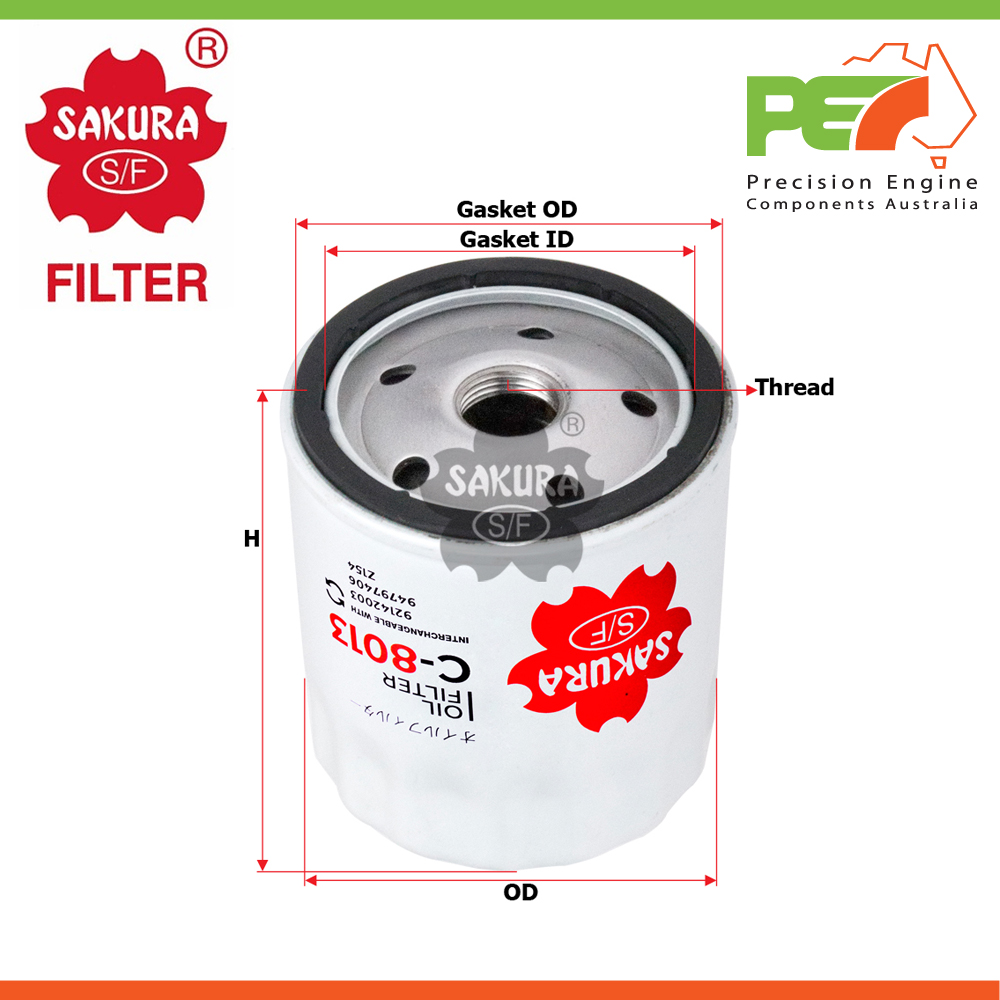 New * SAKURA * Oil Filter For HOLDEN VIVA JF 1.8L 4CYL Petrol F18D3ﾠ eBay