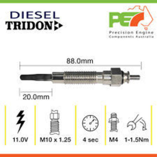 Brand New * TRIDON * Glow Plug TGP For Mitsubishi Triton MK 2.8L 4M40
