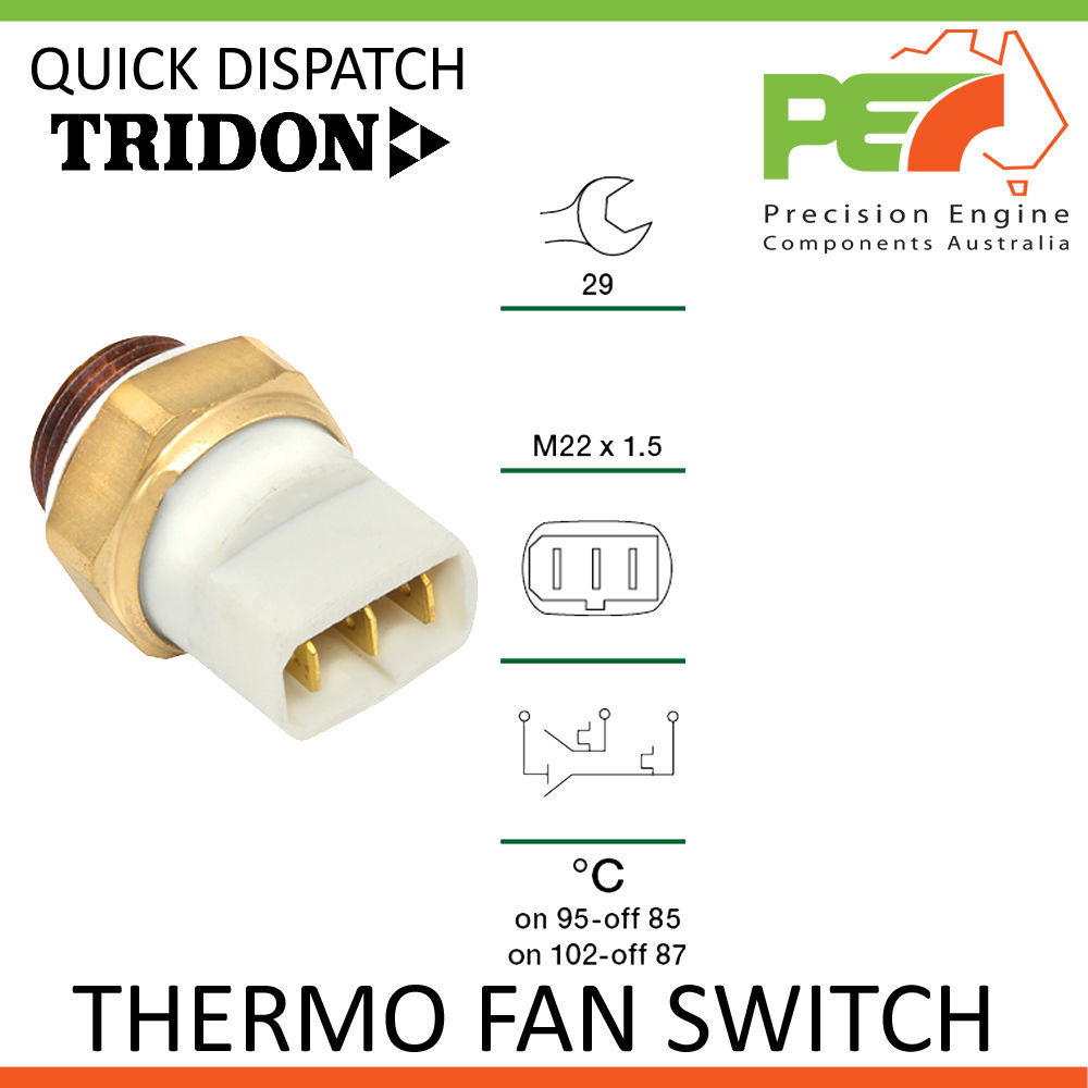 New * TRIDON * Thermo Fan Switch TFS For Porsche 924,924S,944 incl