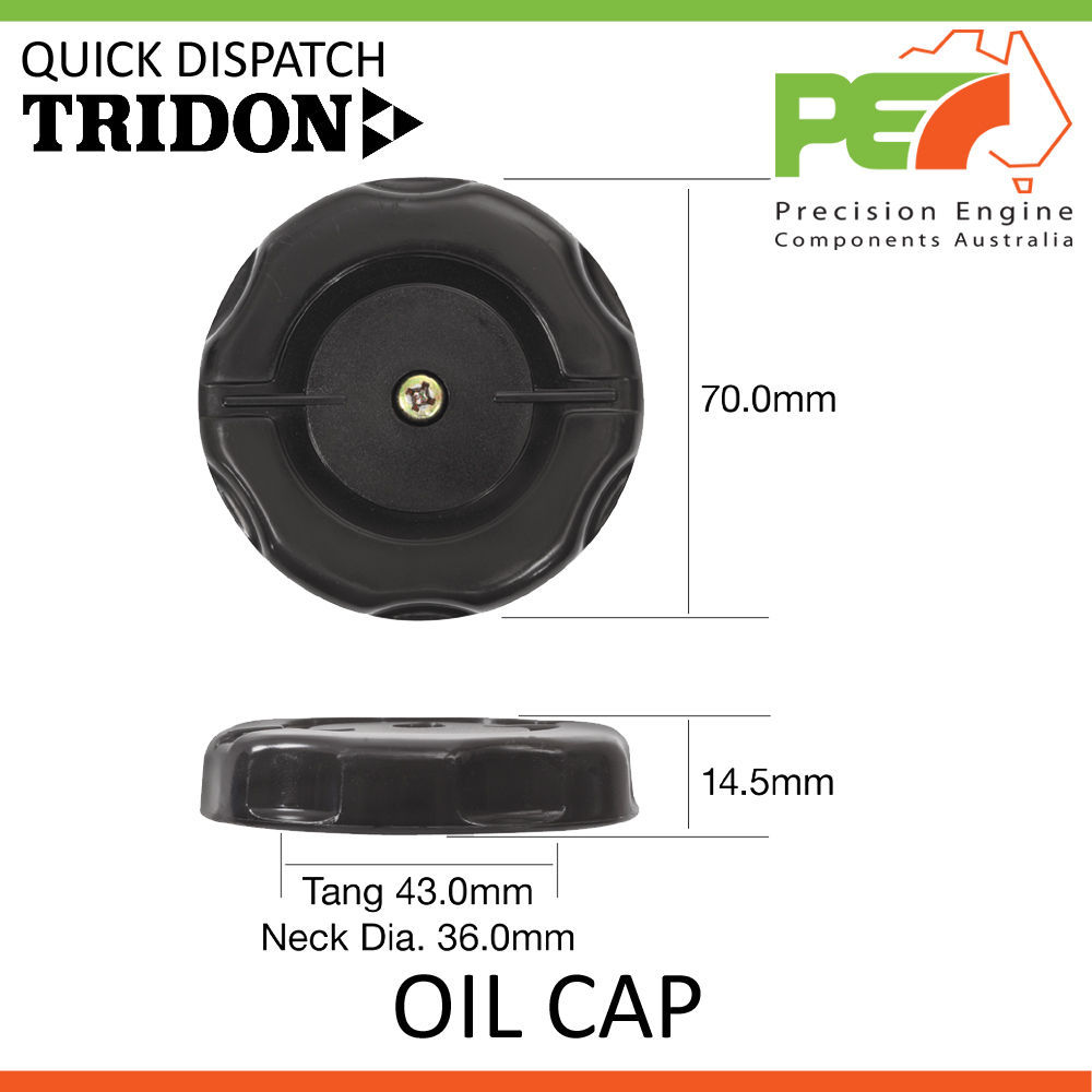 TRIDON * Oil Cap For Ford Econovan (Diesel) Falcon - 6 Cyl 2.2 XE-XF